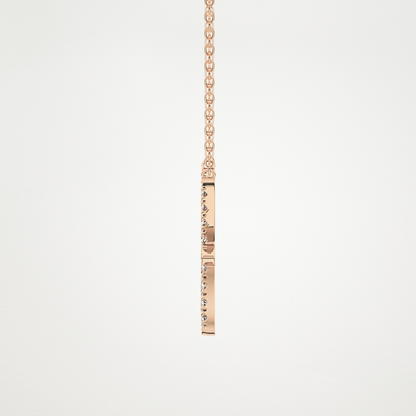 0.273 TCW Round Lab Grown Diamond Pisces Zodiac Sign Necklace