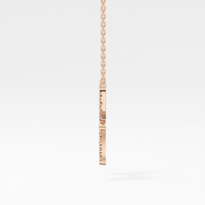 0.273 TCW Round Lab Grown Diamond Pisces Zodiac Sign Necklace