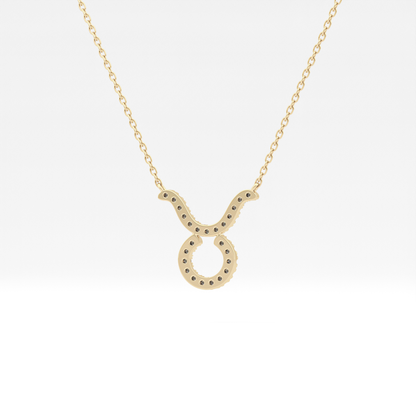 0.042 TCW Round Lab Grown Diamond Sagittarius Zodiac Sign Necklace