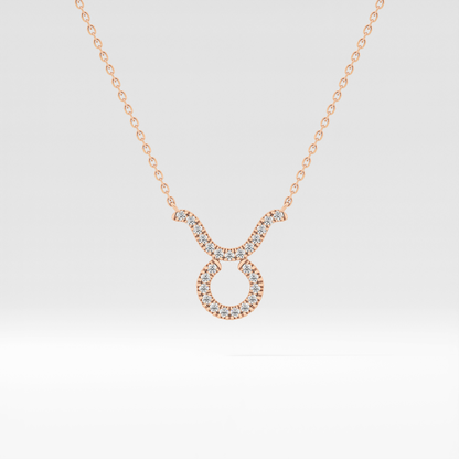 0.042 TCW Round Lab Grown Diamond Sagittarius Zodiac Sign Necklace