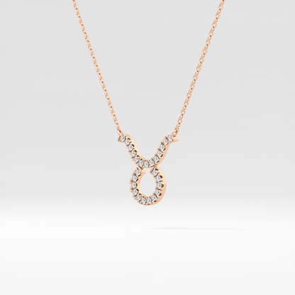 0.042 TCW Round Lab Grown Diamond Sagittarius Zodiac Sign Necklace