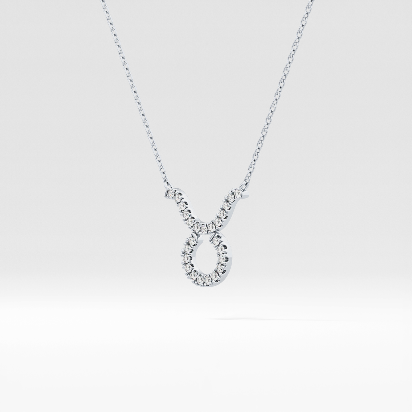 0.042 TCW Round Lab Grown Diamond Sagittarius Zodiac Sign Necklace