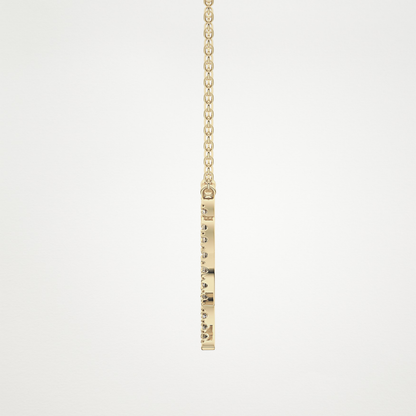 0.204 TCW Round Lab Grown Diamond Virgo Zodiac Sign Necklace