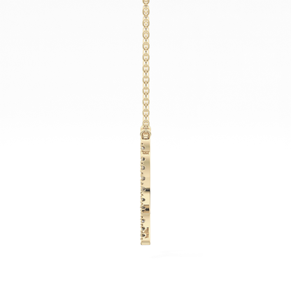 0.204 TCW Round Lab Grown Diamond Virgo Zodiac Sign Necklace
