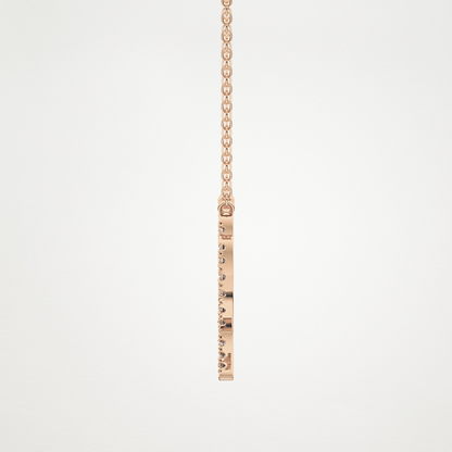 0.204 TCW Round Lab Grown Diamond Virgo Zodiac Sign Necklace