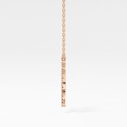 0.204 TCW Round Lab Grown Diamond Virgo Zodiac Sign Necklace