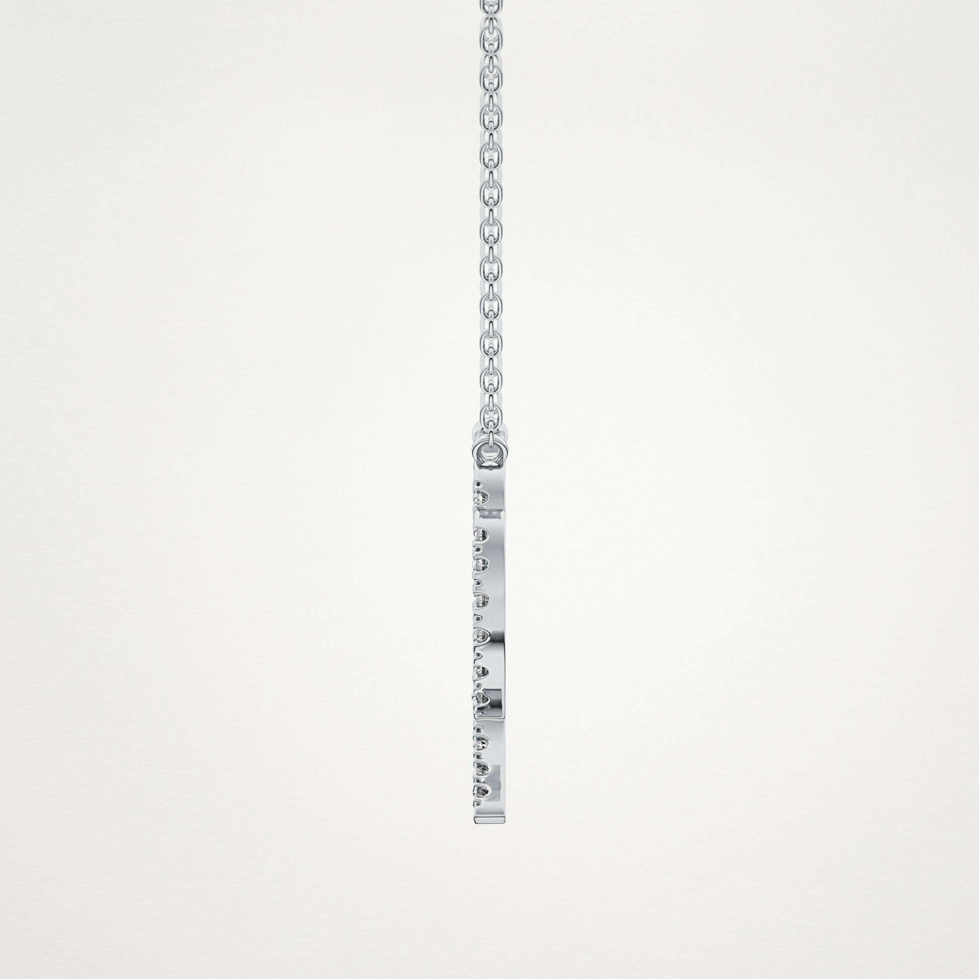 0.204 TCW Round Lab Grown Diamond Virgo Zodiac Sign Necklace
