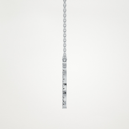 0.204 TCW Round Lab Grown Diamond Virgo Zodiac Sign Necklace