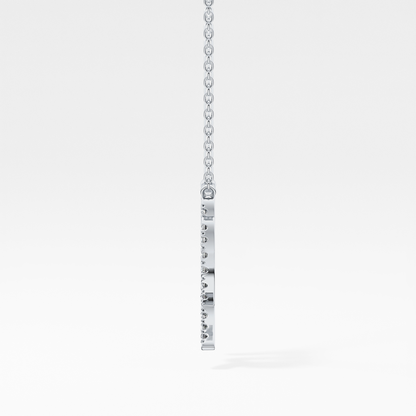 0.204 TCW Round Lab Grown Diamond Virgo Zodiac Sign Necklace