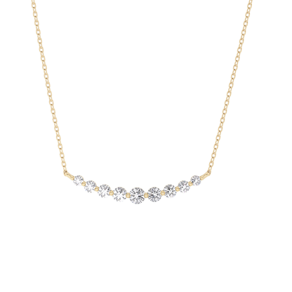 0.413 TCW Round Lab Grown Diamond Multiple Stone Necklace