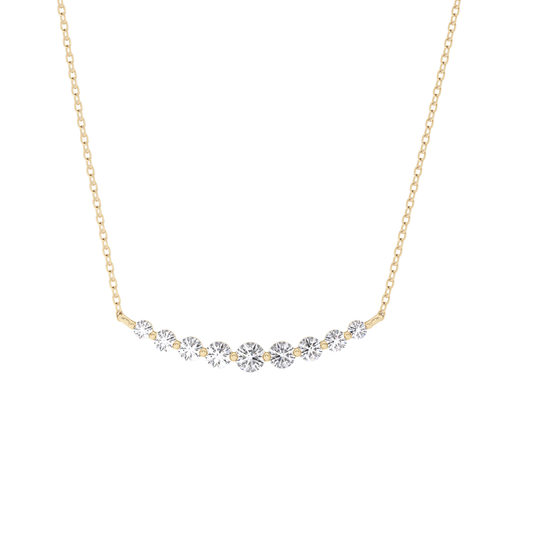 0.413 TCW Round Lab Grown Diamond Multiple Stone Necklace