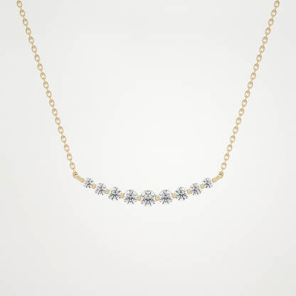 0.413 TCW Round Lab Grown Diamond Multiple Stone Necklace