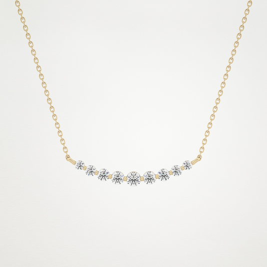 0.413 TCW Round Lab Grown Diamond Multiple Stone Necklace