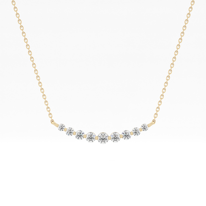 0.413 TCW Round Lab Grown Diamond Multiple Stone Necklace