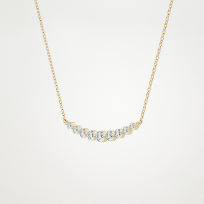 0.413 TCW Round Lab Grown Diamond Multiple Stone Necklace