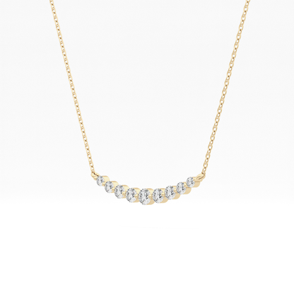 0.413 TCW Round Lab Grown Diamond Multiple Stone Necklace