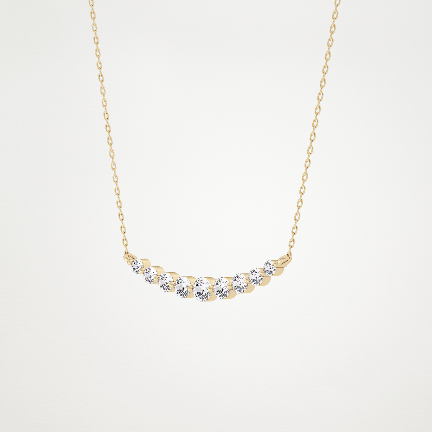 0.413 TCW Round Lab Grown Diamond Multiple Stone Necklace