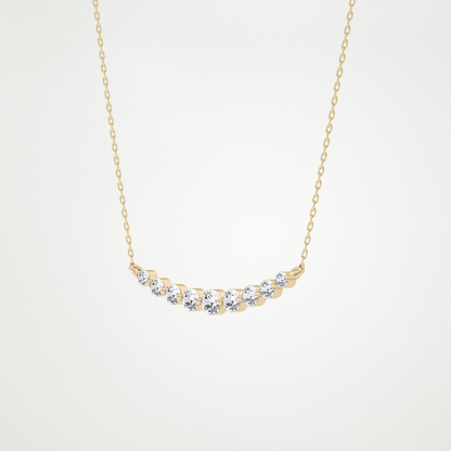 0.413 TCW Round Lab Grown Diamond Multiple Stone Necklace