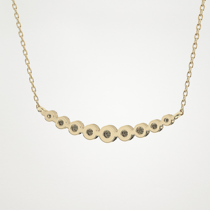 0.413 TCW Round Lab Grown Diamond Multiple Stone Necklace