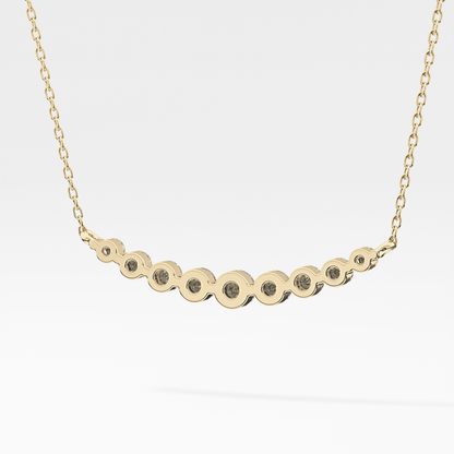 0.413 TCW Round Lab Grown Diamond Multiple Stone Necklace