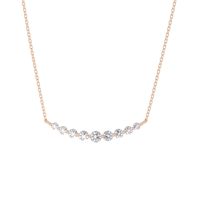 0.413 TCW Round Lab Grown Diamond Multiple Stone Necklace