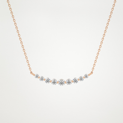 0.413 TCW Round Lab Grown Diamond Multiple Stone Necklace