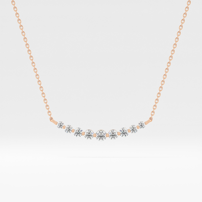 0.413 TCW Round Lab Grown Diamond Multiple Stone Necklace