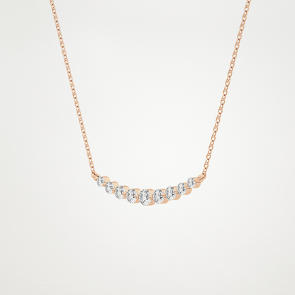 0.413 TCW Round Lab Grown Diamond Multiple Stone Necklace