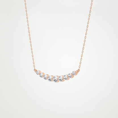 0.413 TCW Round Lab Grown Diamond Multiple Stone Necklace