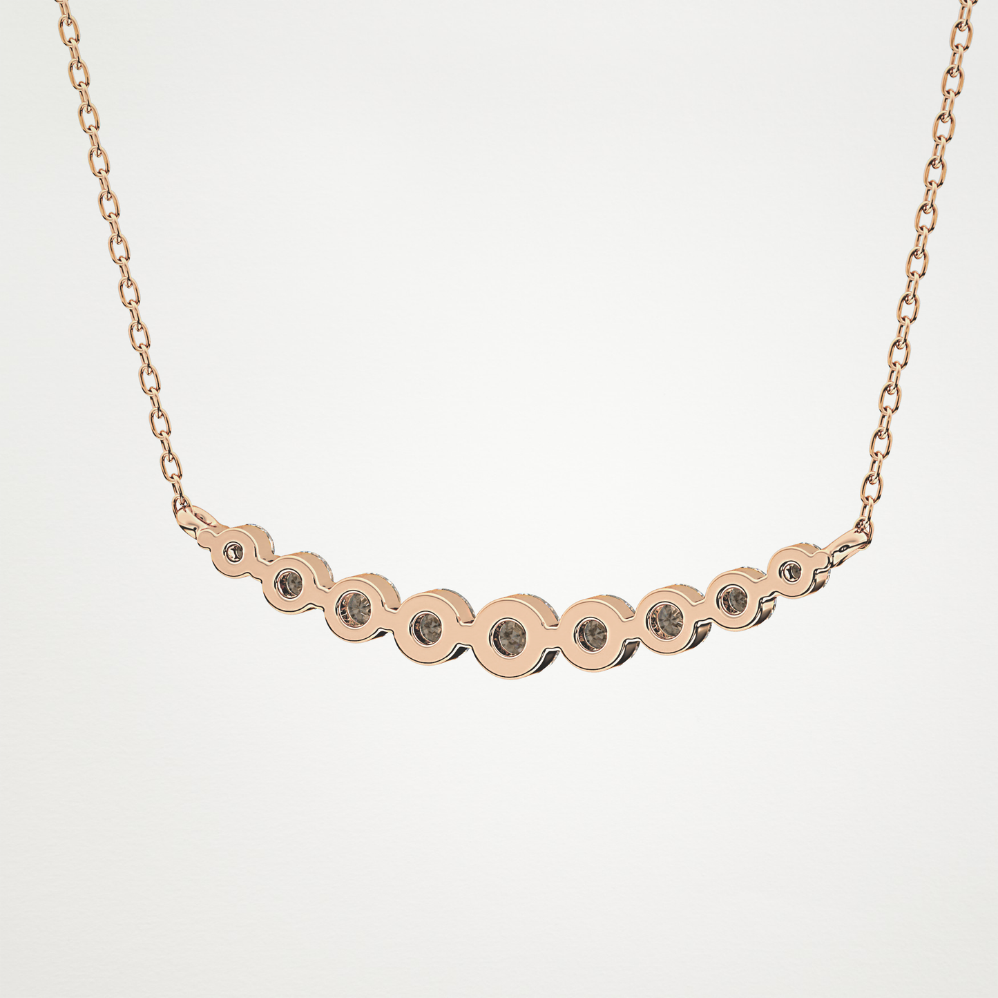 0.413 TCW Round Lab Grown Diamond Multiple Stone Necklace