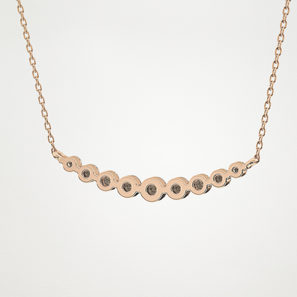 0.413 TCW Round Lab Grown Diamond Multiple Stone Necklace