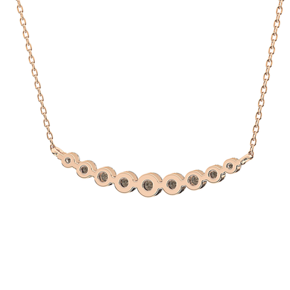 0.413 TCW Round Lab Grown Diamond Multiple Stone Necklace