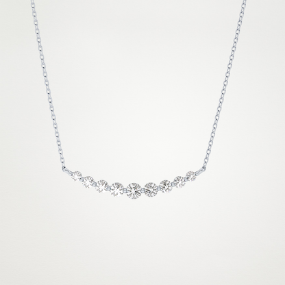 0.413 TCW Round Lab Grown Diamond Multiple Stone Necklace