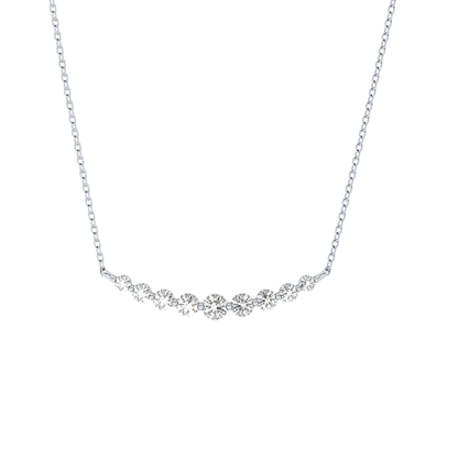 0.413 TCW Round Lab Grown Diamond Multiple Stone Necklace