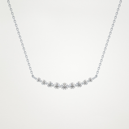 0.413 TCW Round Lab Grown Diamond Multiple Stone Necklace