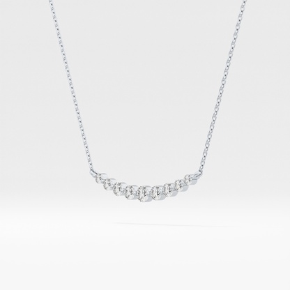 0.413 TCW Round Lab Grown Diamond Multiple Stone Necklace