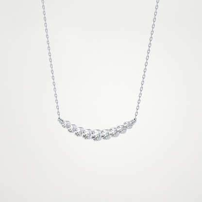 0.413 TCW Round Lab Grown Diamond Multiple Stone Necklace