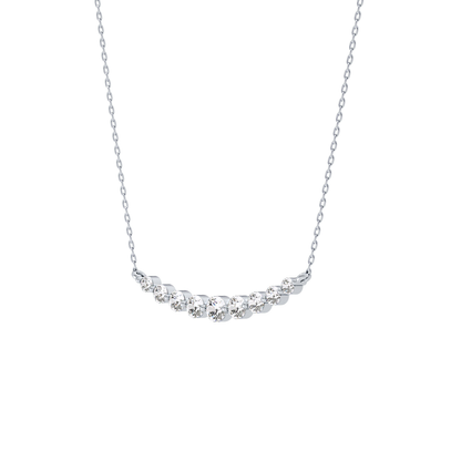 0.413 TCW Round Lab Grown Diamond Multiple Stone Necklace