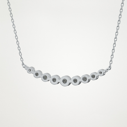0.413 TCW Round Lab Grown Diamond Multiple Stone Necklace
