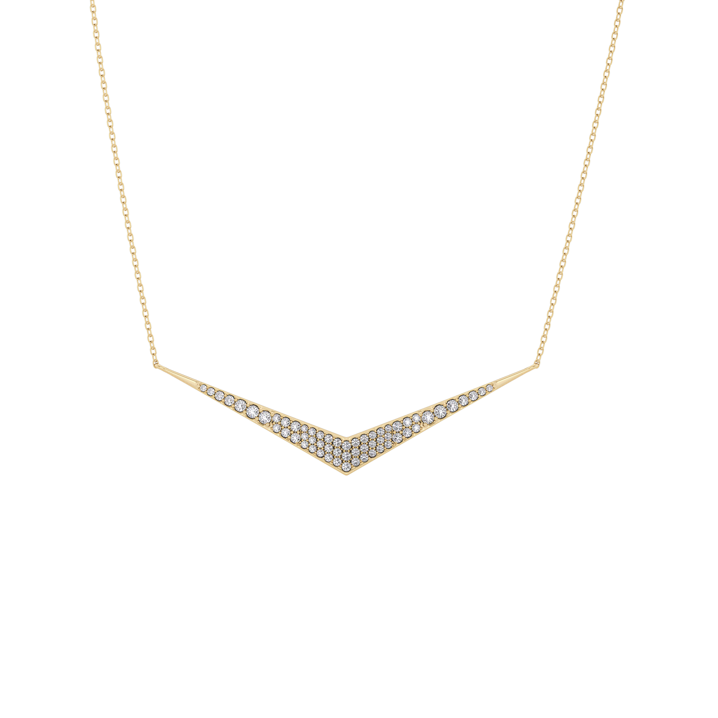 0.272 TCW Round Lab Grown Diamond Multiple Stone Necklace