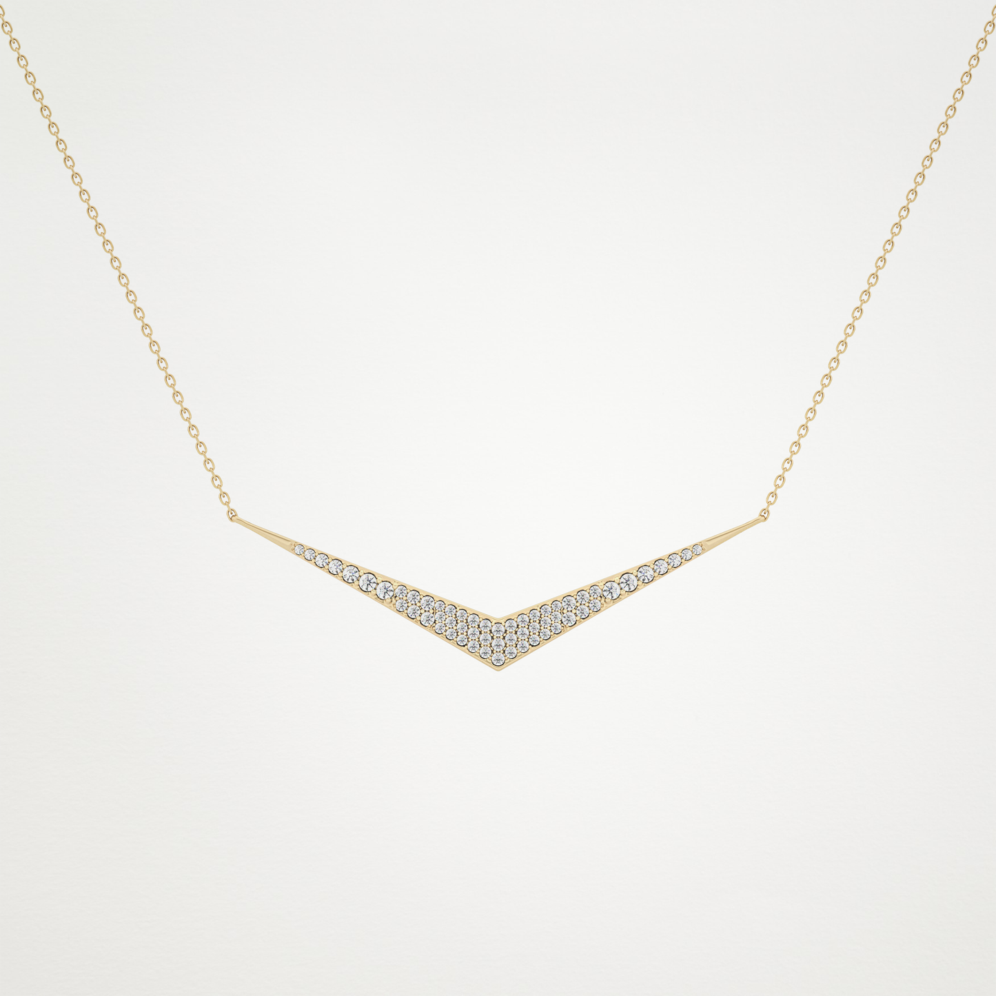 0.272 TCW Round Lab Grown Diamond Multiple Stone Necklace