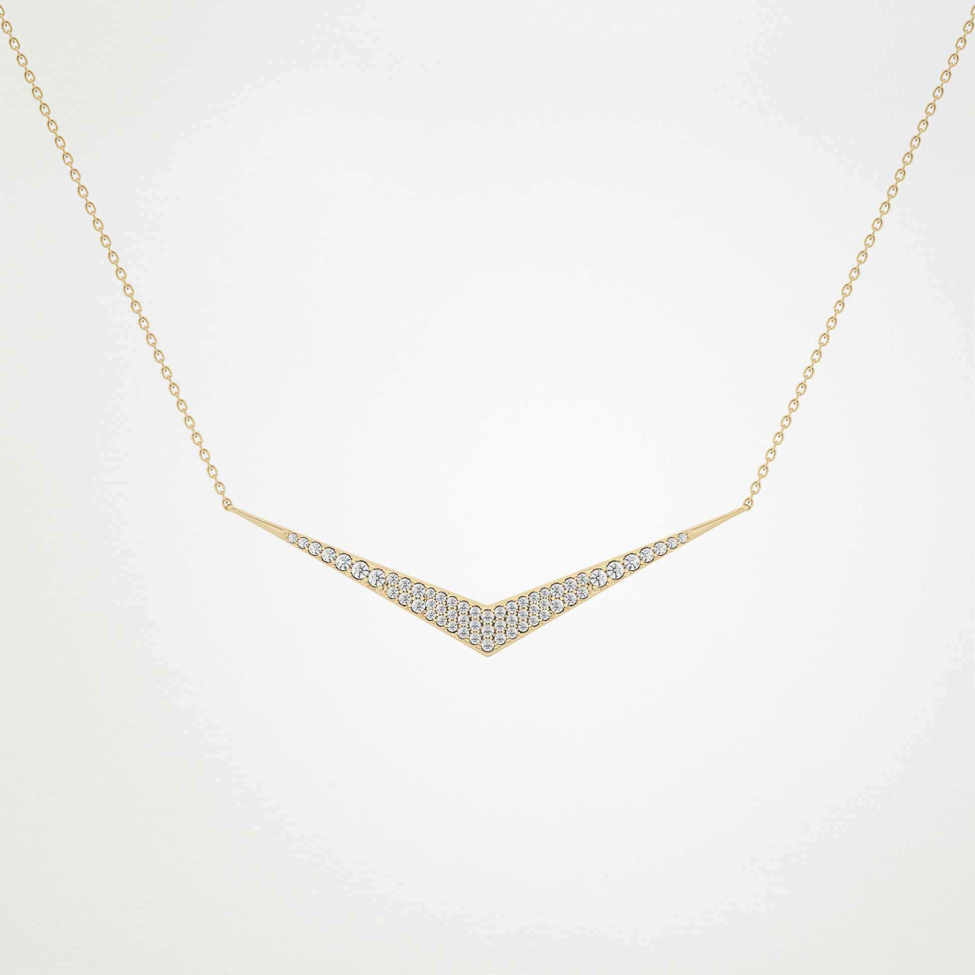 0.272 TCW Round Lab Grown Diamond Multiple Stone Necklace
