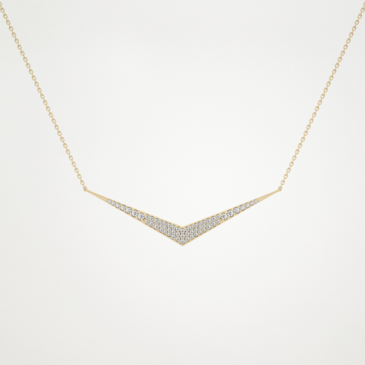 0.272 TCW Round Lab Grown Diamond Multiple Stone Necklace