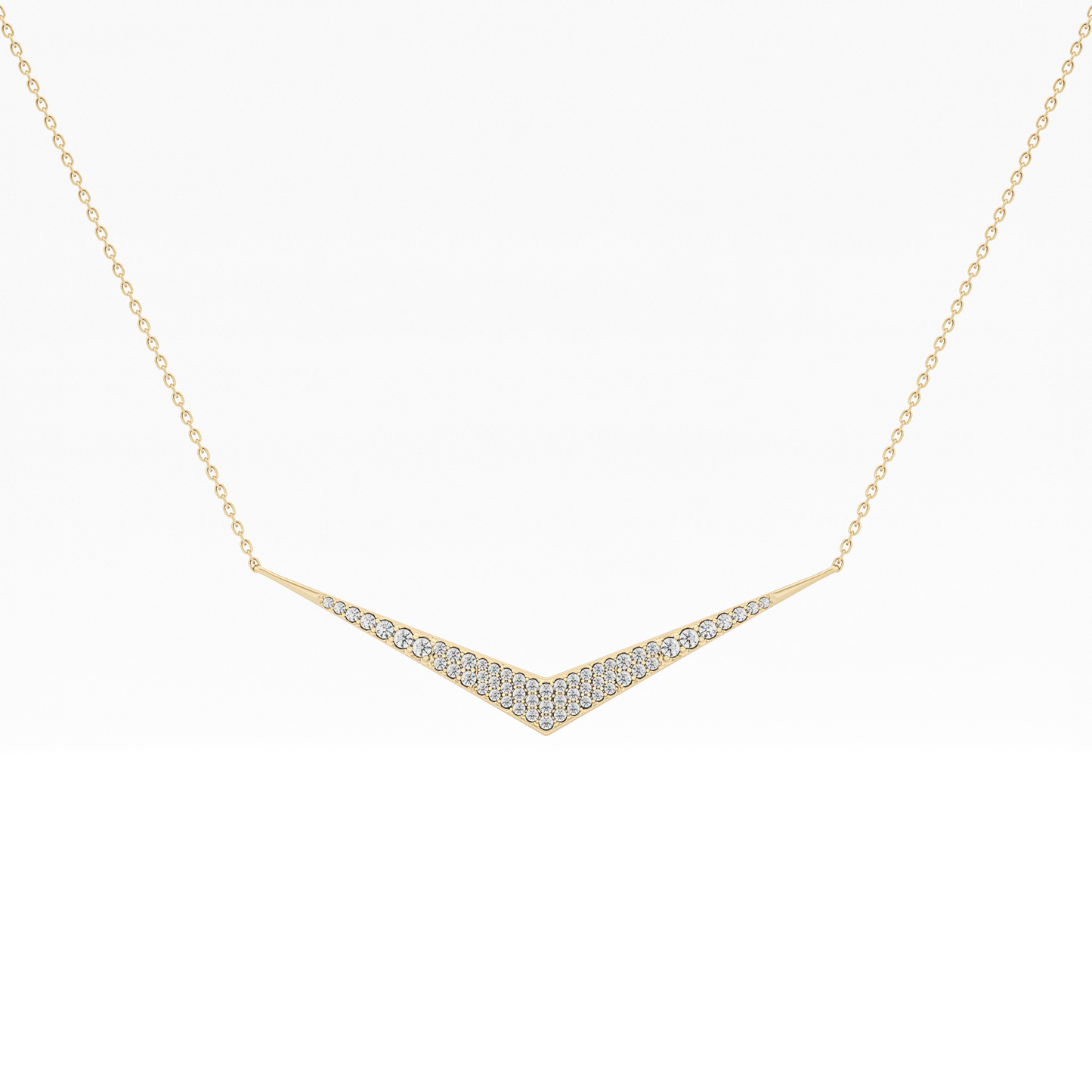 0.272 TCW Round Lab Grown Diamond Multiple Stone Necklace