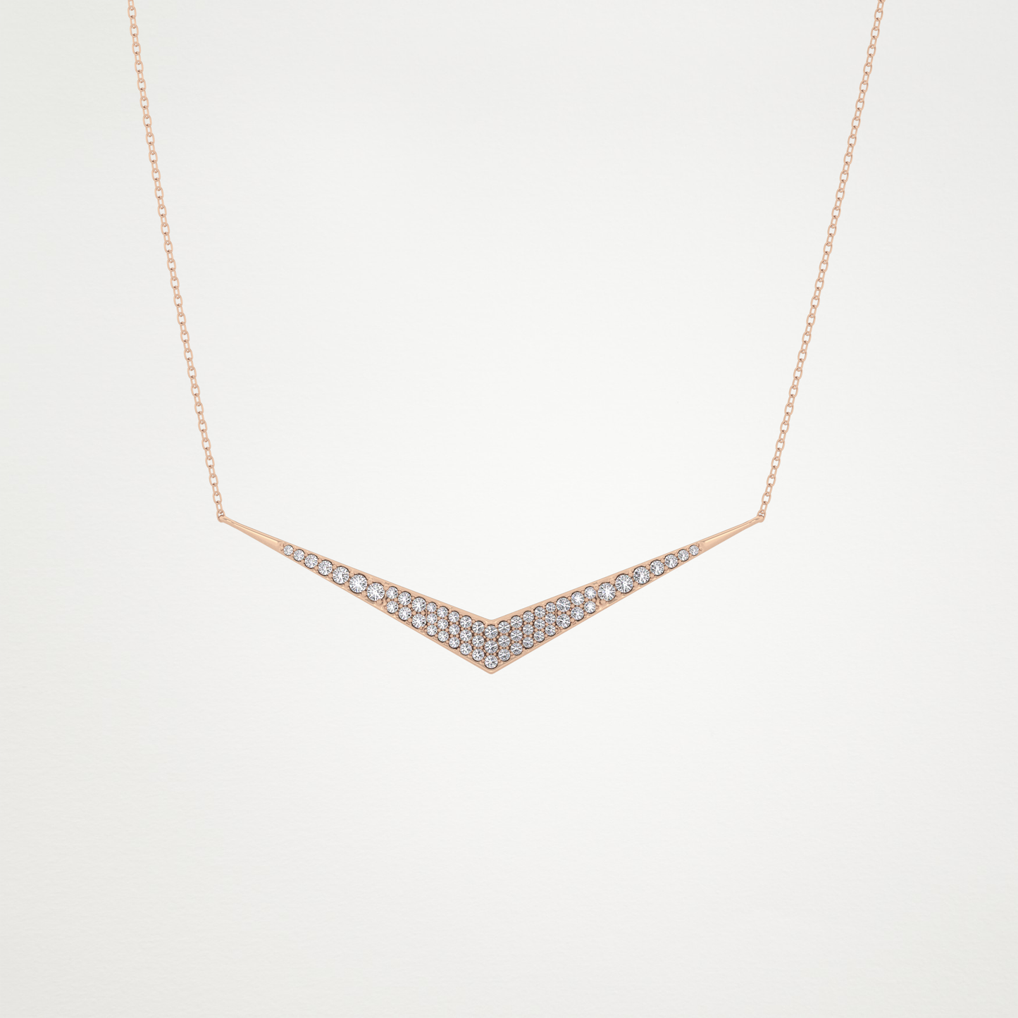 0.272 TCW Round Lab Grown Diamond Multiple Stone Necklace