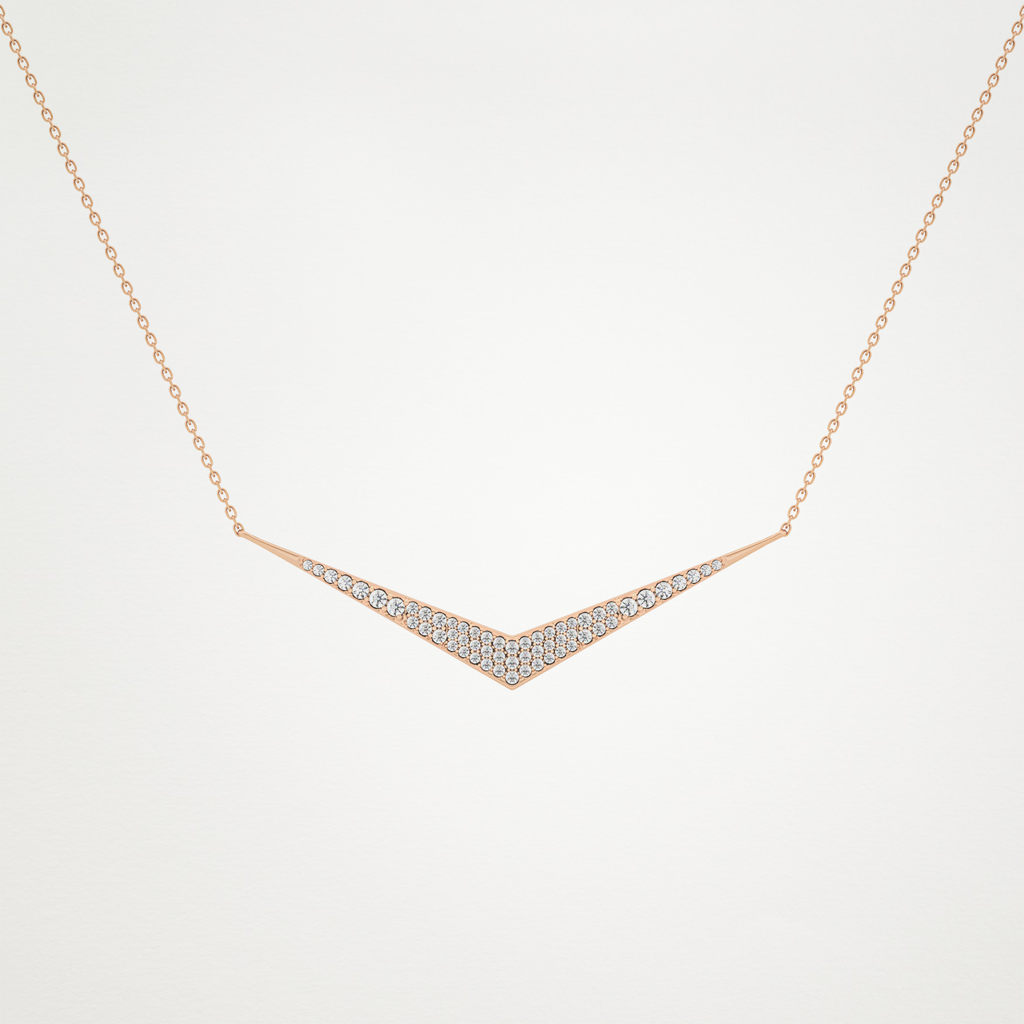 0.272 TCW Round Lab Grown Diamond Multiple Stone Necklace
