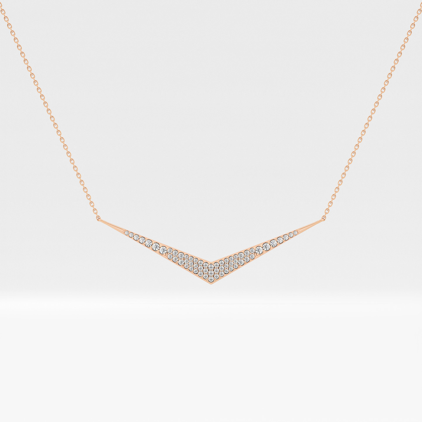 0.272 TCW Round Lab Grown Diamond Multiple Stone Necklace