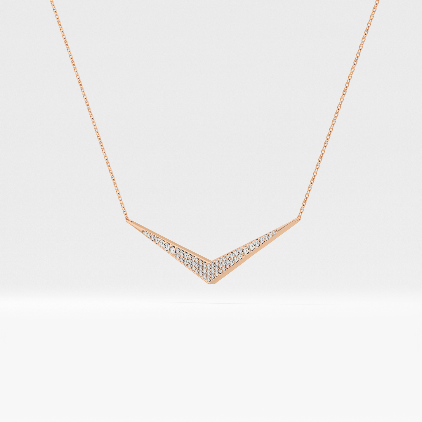 0.272 TCW Round Lab Grown Diamond Multiple Stone Necklace