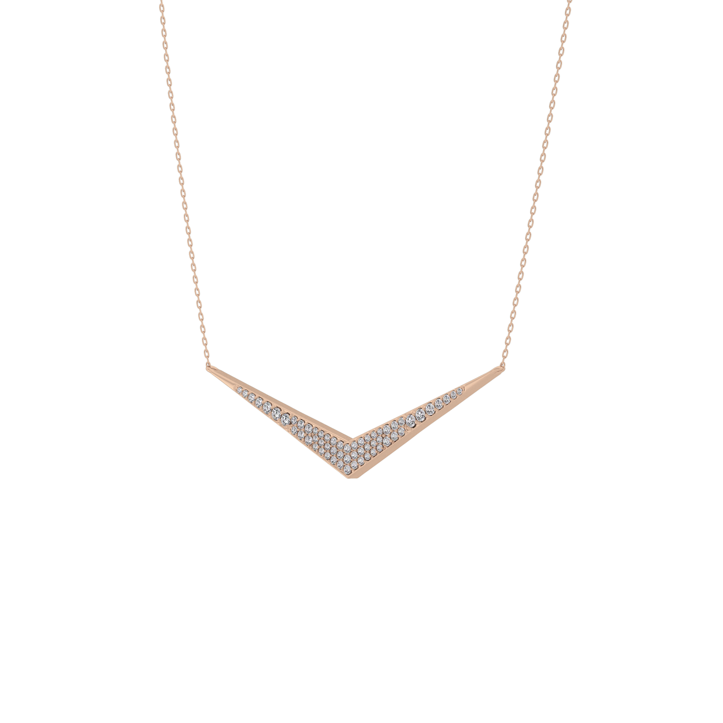 0.272 TCW Round Lab Grown Diamond Multiple Stone Necklace