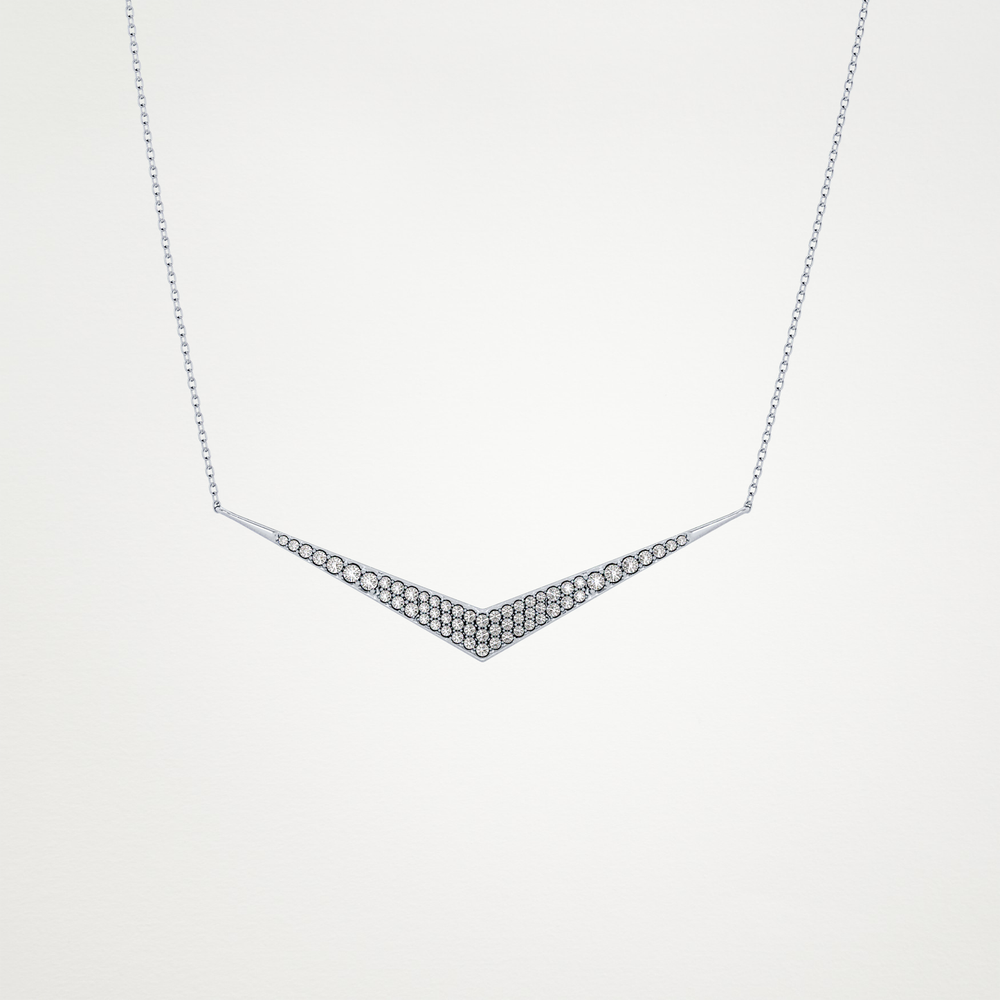 0.272 TCW Round Lab Grown Diamond Multiple Stone Necklace